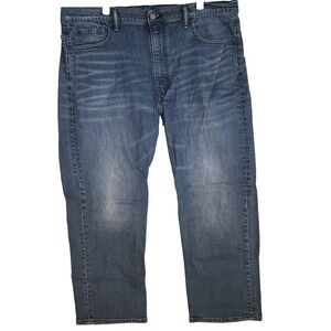 Levis 569 Jeans Mens 40x30 Blue Loose Straight Fit Stretch Denim Zip Fly